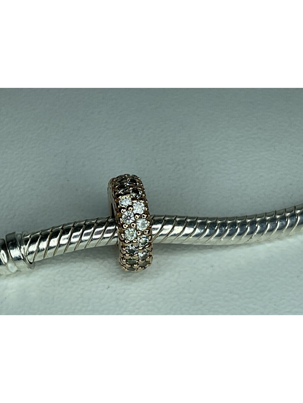 Pandora Rose Gold  Sparkle Spacer Charm